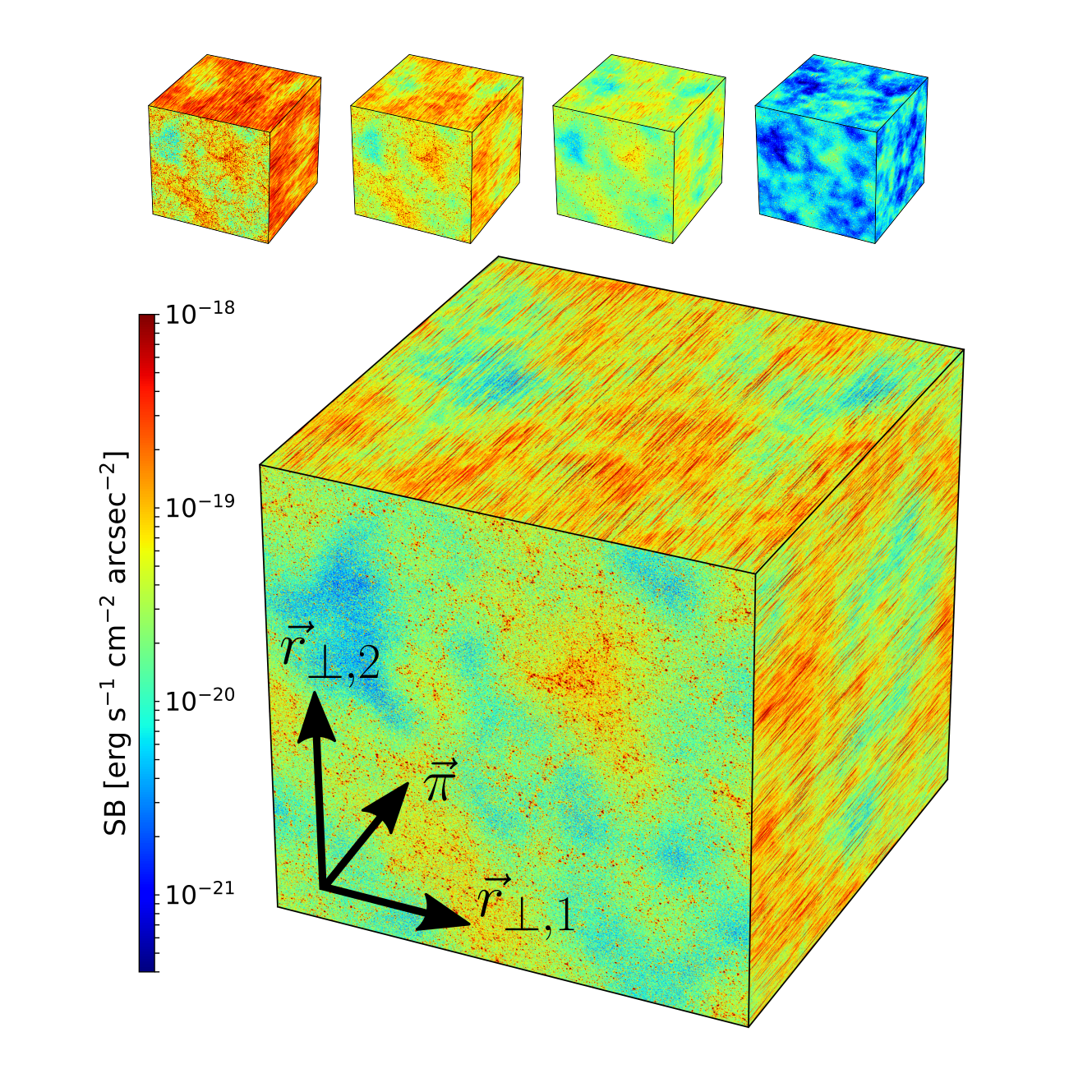 Mock intensity maps after radiative transfer
