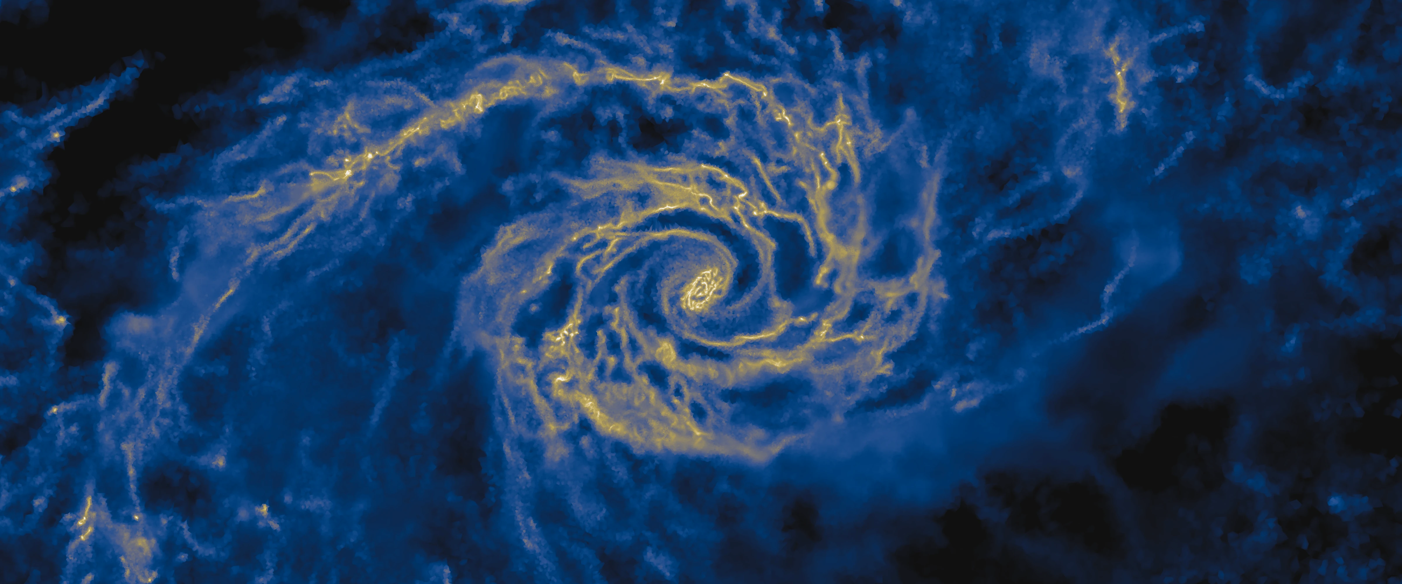 Gas structure in a simulated galaxy used for THOR synthetic observations